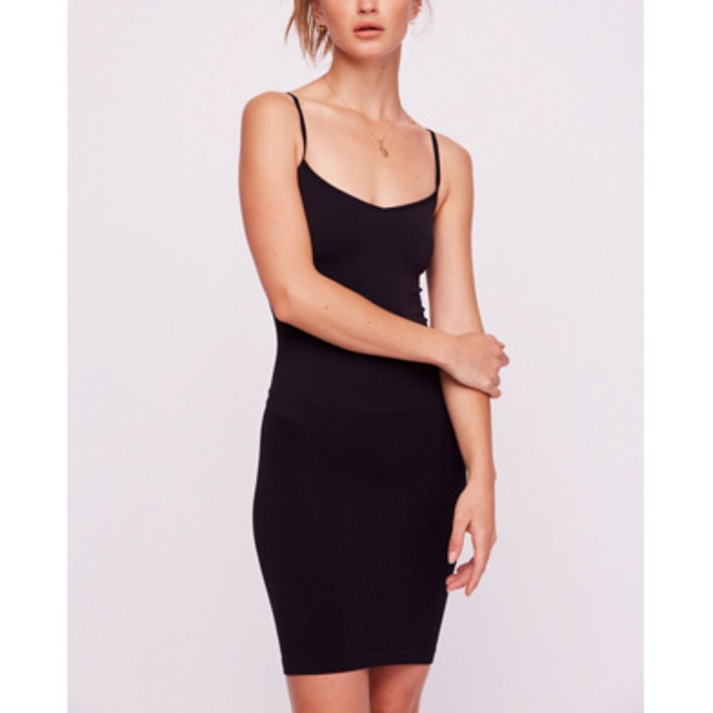 Free People Black Chemise